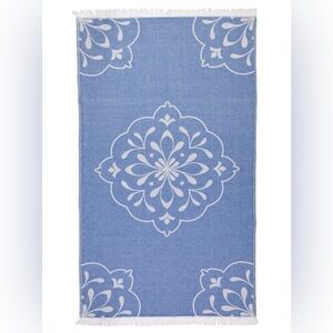 Sahra Pestamal Turkish cotton towel blue